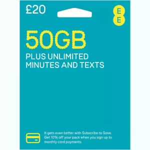 EE SIM Card PAYG Nano/Micro/Standard TRIO SIM CARD Pay As You Go - Picture 1 of 4