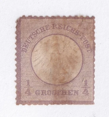 MATT'S STAMPS 德国 #1 压纹鹰 1/4-GROSCHEN ISSUE OF 1872,MH CV225 美元 — 第 1/3 张图片