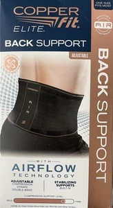 Copper Fit Elite Back Support W/ Air Flow Back Brace- 30''-50'' Waist Cir. - Picture 1 of 3