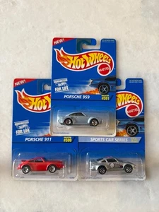 Hot Wheels Lot 3x Porsche 959 #591 / Porsche 911 #590 / Sport Car Series G61 - Photo 1 sur 1