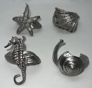 Möwe Zinn Serviettenhalter - 4er Set - Vintage 1989 Nova Scotia Kanada Sea Life - Bild 1 von 10