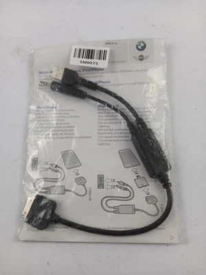 Cavo adattatore musicale originale BMW MINI ROLLS ROYCE Apple iPod iPhone 611223381491 - Immagine 1 di 2