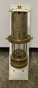 Vintage Cambrian Miners Safety Lamp W.R.Clanny-Sir H. Davy BRASS Mounted - Picture 1 of 8