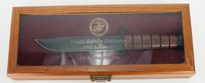 Ka Bar United States Marine Corps Military Knife in Display Case #DA992 - Picture 1 of 5