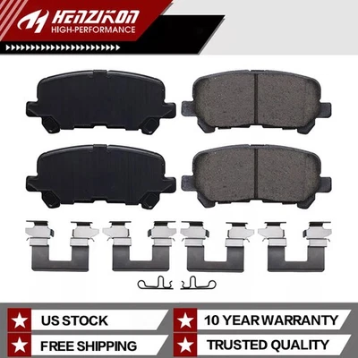 Juego de pastillas de freno traseras de cerámica con herrajes para Honda Odyssey Pilot Acura ZDX MDX. Foto 1 de 4