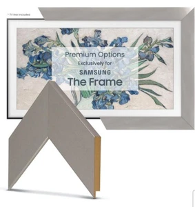 Deko TV Rahmen 32" anpassbar für Samsung Rahmen TV 2021-24 Edelstahl gebürstet - Bild 1 von 6