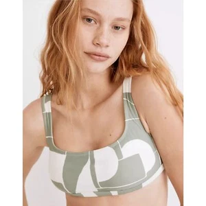 NEW Madewell Sun protective Second Wave Balconette Bikini Top in Mod Shapes, L - Picture 1 of 6