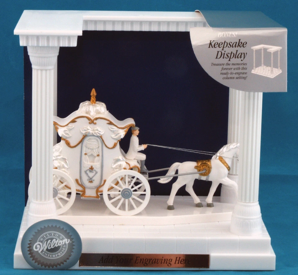 Wilton Wedding Cake Topper Ornament Bride Groom & Keepsake Display