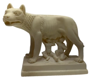 Sculptor G. Ruggeri Romulus and Remus Capitoline Wolf Italy 2 13/16" 107.76G - Picture 1 of 13