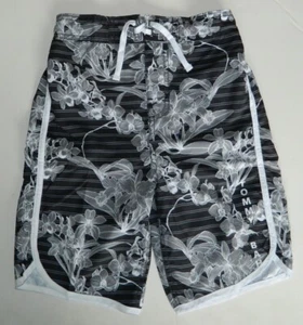 Tommy Bahama Boy's Swim Trunk Board Short Black Grey Floral Print Size S M L New - Picture 1 of 4