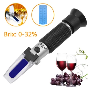 Refraktometer Brix Zucker 0-32% Zuckergehalt Messgerät ATC Handrefraktometer - Bild 1 von 12