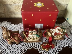 Thun Renne, Slitta 2016, Slitta Babbo Natale E Addobbo In Confezione Originale - Foto 1 di 5