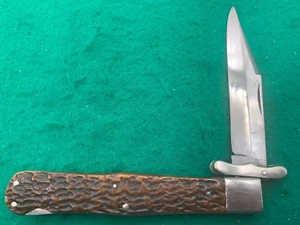 1940 PRE WAR CAMILLUIS SWORD BRAND SWING GUARD Big 4-3/4" LOCKBACK BEST KNIFE - Picture 1 of 18