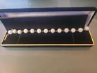  Macy's Designer Silver 925 Real Jade Beads 10mm Bracelet 8.5" NWOT 