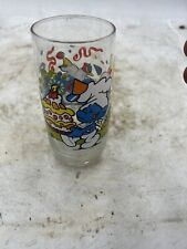 Vintage Smurf Glass "Baker Smurf" 1983 Peyo Wallace Berrie & Co 16 oz glass