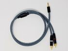 Van Damme Pro OFC RCA Phono to 3.5mm Stereo Mini Jack Aux Cable Lead Grey 1m
