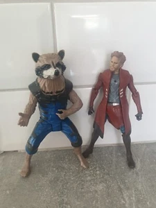 Marvel GUARDIANS OF THE GALAXY Star-Lord & Rocket Raccoon Figures Bundle Toys - Picture 1 of 6