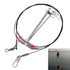 Sea Fishing Wire Leader Rigs 3 Arm Rigs Lure Tackle with Swivels Snaps Beads