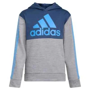 NEW Adidas Youth Tech Fleece Hoodie Boys Size Large 14/16 Gray Blue FREE S&H - Picture 1 of 2