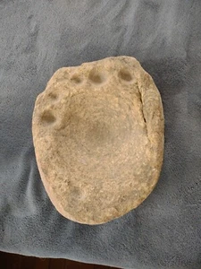 Native American nutting stone MUSEUM QUALITY! Bear Paw 7x 9" 2 Sided - Picture 1 of 12