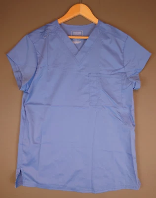 Cherokee Workwear Scrub Top Light Blue Nurse Medical Hospital Shirt Men's Small - Image 1 of 4