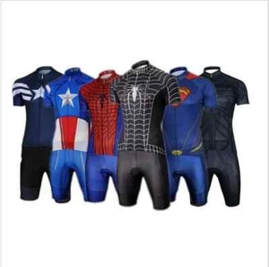 NEU SUPERHERO [Superheld/Helden] Radfahren kurzärmeliges Trikot & Shorts Set - Bild 1 von 5