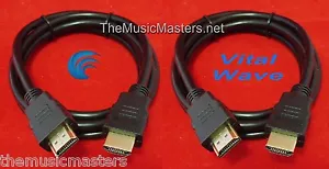 2X HDMI 6' ft Cable M-M 1080P 4K Ultra HDTV BLURAY DVD XBOX PS3 Wire Cord VWLTW - Picture 1 of 1