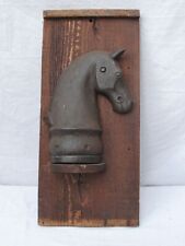 Antique Cast Iron Horse's Head Hitching Post Head13" tall Split and Mounted