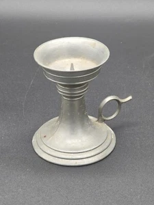 Vintage Norleans Pewter Chamberstick Candle Holder - Made In Italy - Picture 1 of 7