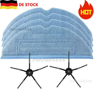 4x Ersatztuch Wischtücher Flicken-Seitenbürste Wischmop für Roborock T7S Plus S7 - Picture 1 of 11