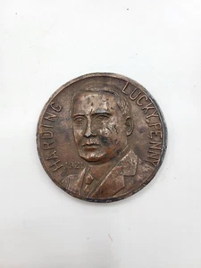 Vintage 1921 Warren G Harding Oversized Large Lucky Penny Inaugural Souvenir - Picture 1 of 2