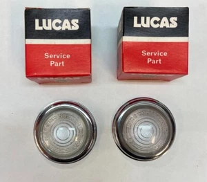 Lucas Clear L488 Lens Pair WITH Trim Rings, New Old Stock (NOS) - Picture 1 of 4