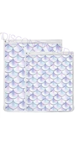 Fish Scale Pattern Laundry Washing Mesh Delicate Bag with Hanging Loop, Set of 2 - Picture 1 of 1