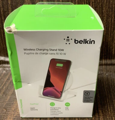 ⚡️ Belkin беспроводная зарядная подставка 10 Вт - белая - Изображение 1 из 3