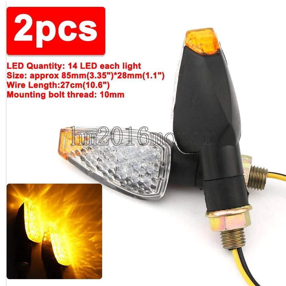 Mini señales de giro LED de plástico de 3,5" ámbar para Yamaha YZF R 1 1S 6 FZ 1 6 R 600R Foto 1 de 4