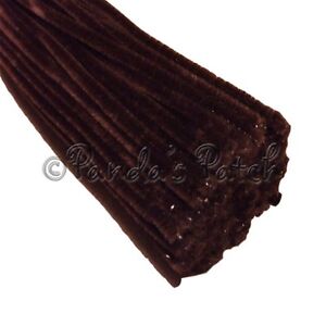 Brown Craft Stems Pipe Cleaners Chenille 12" 30cm Choose Pack Size