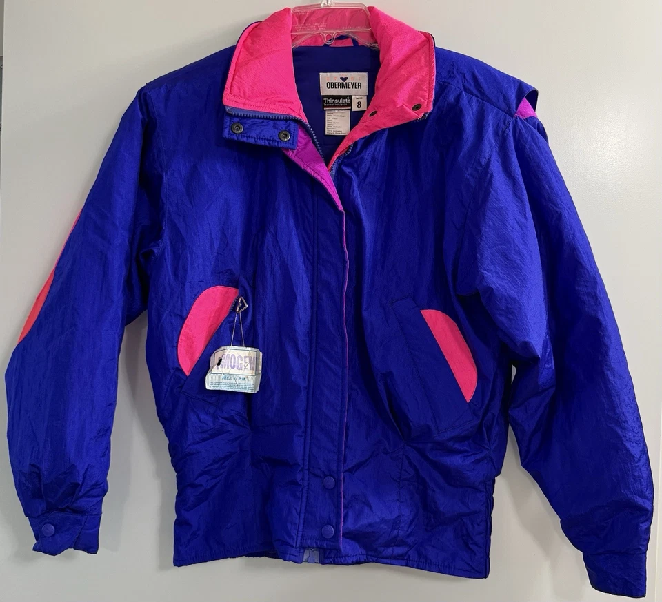 Chaqueta deportiva Obermeyer Thinsulate instalación térmica para mujer rosa púrpura talla 8  Foto 1 de 4