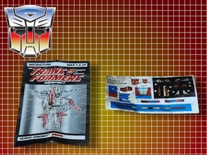 Vintage 1993 Hasbro Transformers G2 Dinobot Snarl Manual & Sticker Sheet - Picture 1 of 7