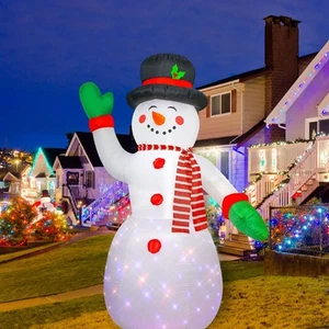 Christmas Snowman Inflatable Lighted Indoor & Outdoor Christmas Yard Decorati... - Picture 1 of 8