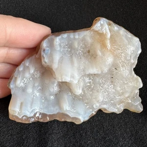 Ágata Alxa Gobi cruda única de 7,3 cm-95 g con cristales de tubo especiales - uno solo #4311 - Imagen 1 de 17