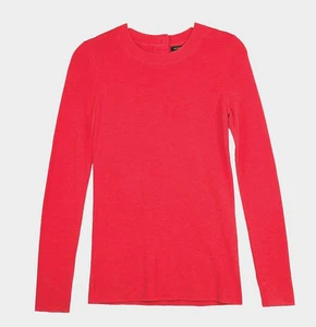 Banana Republic Womens XS Merino Wool Crewneck Sweater Coral Lightweight - Picture 1 of 7