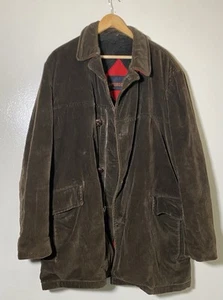 Vintage 1960s McGregor Brown Corduroy Field Jacket Size 44 XL - Picture 1 of 8