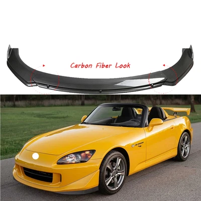 For Honda S2000 Car Front Bumper Lip Spoiler Splitter Kit Carbon Fiber Style E Foto 1 de 4