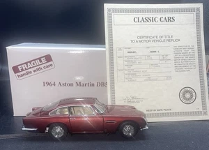 Danbury Mint 1964 Aston Martin DB5 Dubonnet Red  In Box With Title - Picture 1 of 9