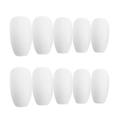  24pcs White Ballerina Fake Nail Tips False Matte Nail Full Cover Fingernails - Image 1 of 4