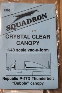 SQUADRON 1/48 REPUBLIC P-47D THUNDERBOLT "BUBBLE" CRYSTAL CLEAR CANOPY 9503 - Picture 1 of 2