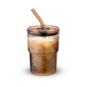 13oz/400ml Tumbler Water Glass, Cups with Straw and Lid Sealed Carry on for C... - Picture 1 of 9