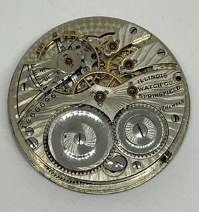 OROLOGIO DA TASCA ILLINOIS MOVIMENTO 1906 17 Gioielli 12s Corre - Foto 1 di 12