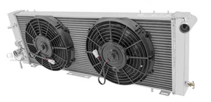 2 Row 1984-1990 Aluminum Jeep Comanche Wagoneer Cherokee Radiator & 2 10" fans - Picture 1 of 1