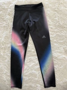 ADIDAS Girl’s Medium Regular Fit Black Leggings - Picture 1 of 8